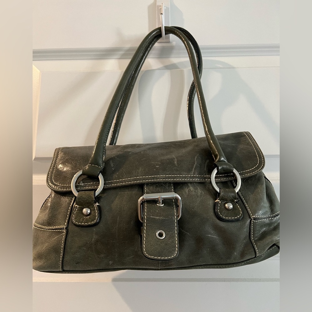 Distressed Green Purse